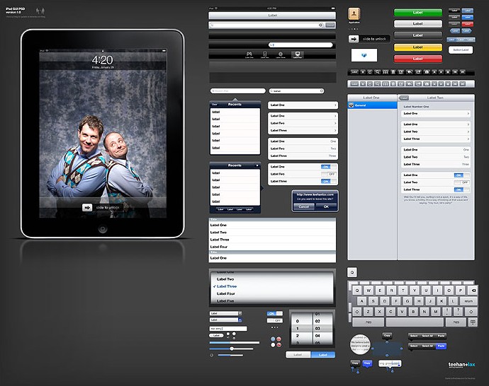 O(sh)Ӌ(j)iPad GUI PSDԴļ